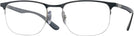 Rectangle BLACK ON SILVER Ray-Ban 6513 Progressive No-Lines View #1