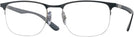 Rectangle BLACK ON SILVER Ray-Ban 6513 Computer Style Progressive View #1