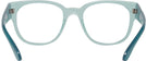 Square Transparent Green Ray-Ban 7210 Computer Style Progressive View #4