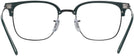 Square Green On Black Ray-Ban 7216 Single Vision Full Frame View #4