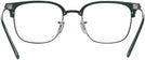 Square Green On Black Ray-Ban 7216 Computer Style Progressive View #4