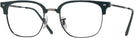 Square Green On Black Ray-Ban 7216 Single Vision Full Frame View #1