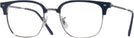 Square Blue On Gunmetal Ray-Ban 7216 Single Vision Full Frame View #1
