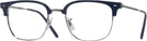 Square Blue On Gunmetal Ray-Ban 7216 Progressive No-Lines View #1