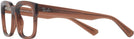 Rectangle Transparent Brown Ray-Ban 7217 Computer Style Progressive View #3