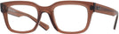 Rectangle Transparent Brown Ray-Ban 7217 Single Vision Full Frame View #1