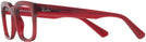 Rectangle Transparent Red Ray-Ban 7217 Single Vision Full Frame View #3