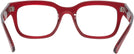 Rectangle Transparent Red Ray-Ban 7217 Single Vision Full Frame View #4