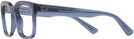 Rectangle Transparent Blue Ray-Ban 7217 Single Vision Full Frame View #3