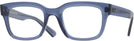 Rectangle Transparent Blue Ray-Ban 7217 Single Vision Full Frame View #1