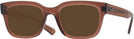 Rectangle Transparent Brown Ray-Ban 7217 Progressive Reading Sunglasses View #1