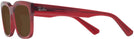 Rectangle Transparent Red Ray-Ban 7217 Progressive Reading Sunglasses View #3