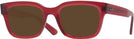 Rectangle Transparent Red Ray-Ban 7217 Progressive Reading Sunglasses View #1