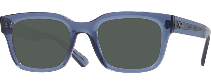 Rectangle Transparent Blue Ray-Ban 7217 Progressive Reading Sunglasses View #1