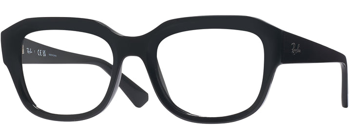 Square Black Ray-Ban 7225 Progressive No-Lines View #1