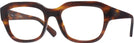 Square Striped Havana Ray-Ban 7225 Progressive No-Lines View #1