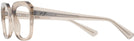 Square Transparent Light Brown Ray-Ban 7225 Progressive No-Lines View #3