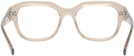 Square Transparent Light Brown Ray-Ban 7225 Progressive No-Lines View #4