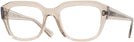 Square Transparent Light Brown Ray-Ban 7225 Progressive No-Lines View #1