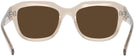 Square Transparent Light Brown Ray-Ban 7225 Progressive No-Line Reading Sunglasses View #4