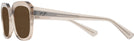 Square Transparent Light Brown Ray-Ban 7225 Bifocal Reading Sunglasses View #3