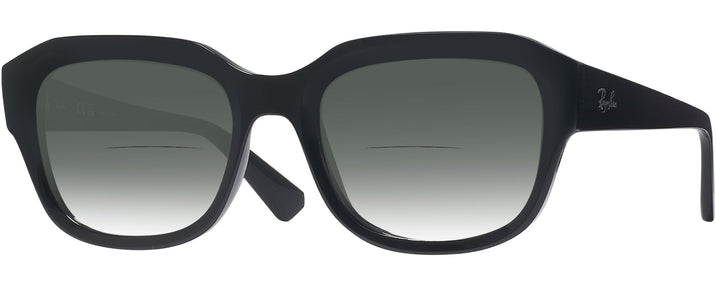 Square Black Ray-Ban 7225 w/ Gradient Bifocal Reading Sunglasses View #1
