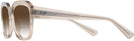 Square Transparent Light Brown Ray-Ban 7225 w/ Gradient Bifocal Reading Sunglasses View #3