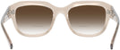 Square Transparent Light Brown Ray-Ban 7225 w/ Gradient Bifocal Reading Sunglasses View #4