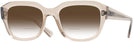Square Transparent Light Brown Ray-Ban 7225 w/ Gradient Bifocal Reading Sunglasses View #1