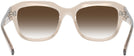 Square Transparent Light Brown Ray-Ban 7225 w/ Gradient Progressive No-Line Reading Sunglasses View #4