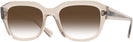Square Transparent Light Brown Ray-Ban 7225 w/ Gradient Progressive No-Line Reading Sunglasses View #1