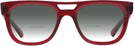 Aviator,Square Transparent Red Ray-Ban 7226 w/ Gradient Bifocal Reading Sunglasses View #2