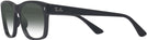 Square Matte Black Ray-Ban 7228 w/ Gradient Progressive Reading Sunglasses View #3