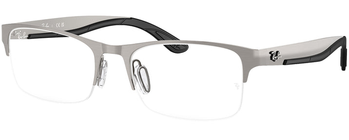 Rectangle Gunmetal Ray-Ban 7551 Single Vision Full Frame View #1