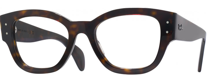 Square Havana Ray-Ban 7681V Single Vision Full Frame View #1