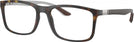 Rectangle Matte Havana Ray-Ban 8908 Single Vision Full Frame View #1