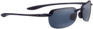 Rectangle Black / Grey Lens Maui Jim Sandy Beach 408 View #1