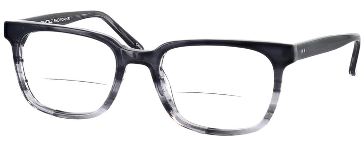 Square Dark Gray Gradient Seattle Eyeworks 970 Bifocal View #1
