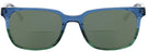 Square Blue Green Seattle Eyeworks 970 Bifocal Reading Sunglasses View #2