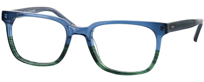 Square Blue Green Seattle Eyeworks 970 Computer Style Progressive View #1