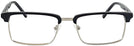 Rectangle Black Seattle Eyeworks 976 Single Vision Full Frame View #2