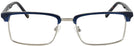 Rectangle Blue On Tortoise Seattle Eyeworks 976 Single Vision Full Frame View #2