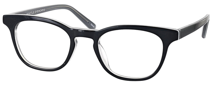 Square,Round Black Seattle Eyeworks 978 Single Vision Full Frame View #1