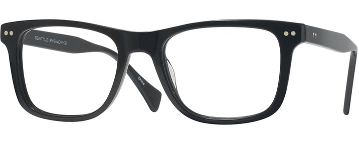 Rectangle Black Seattle Eyeworks 1000 Single Vision Full Frame View #1