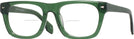Square Transparent Green Seattle Eyeworks 1001 Bifocal View #1