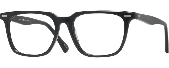 Square Black Seattle Eyeworks 1002 Progressive No-Lines View #1