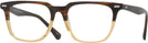 Square Brown Fade Seattle Eyeworks 1002 Single Vision Full Frame View #1