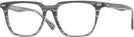 Square Striated Gray Seattle Eyeworks 1002 Single Vision Full Frame View #1