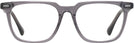 Square Transparent Grey Seattle Eyeworks 1002 Single Vision Full Frame View #2