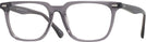 Square Transparent Grey Seattle Eyeworks 1002 Single Vision Full Frame View #1